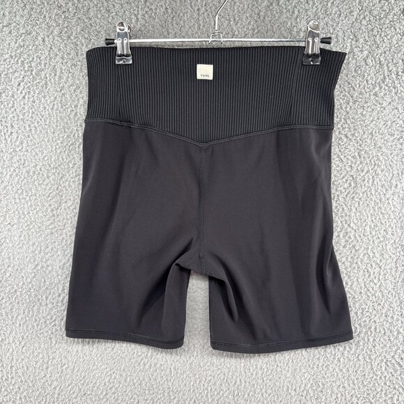 Vuori Studio Pocket Shorts Black Ribbed Waist High Rise Size Medium - Picture 2 of 10
